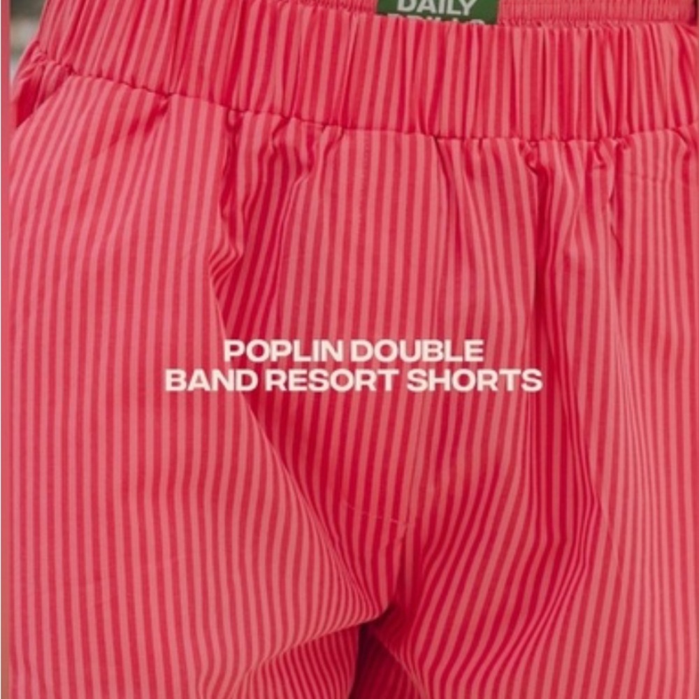 Poplin Double Band Resort Shorts - Pink